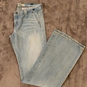 Low rise flare jeans